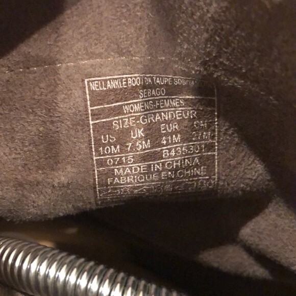 Sebago Handcrafted Leather Suede Nell Ankle Heeled Booties Size 10M - Picture 6 of 6